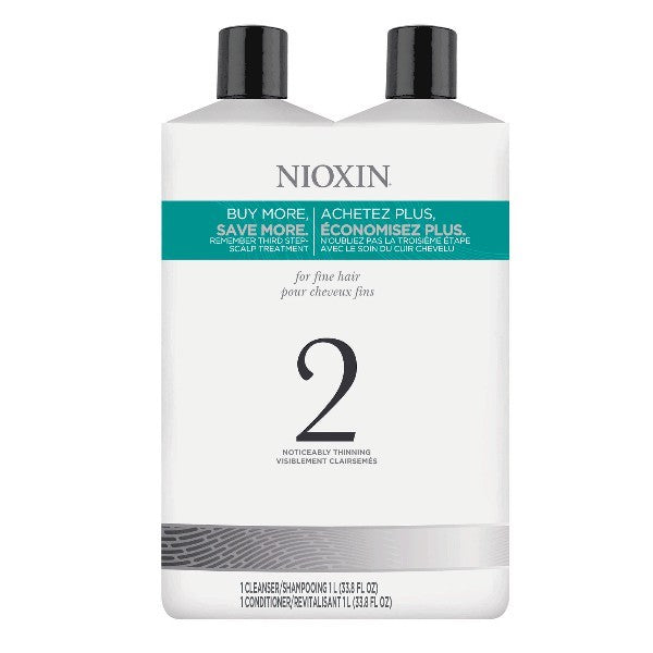 Nioxin System 2 Cleanser & Scalp Therapy Liter Duo by Nioxin