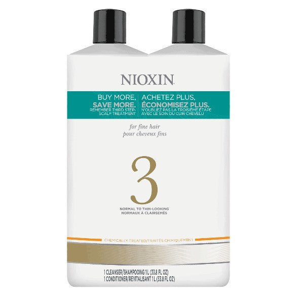 Nioxin System 3 Cleanser & Scalp Therapy Liter Duo by Nioxin