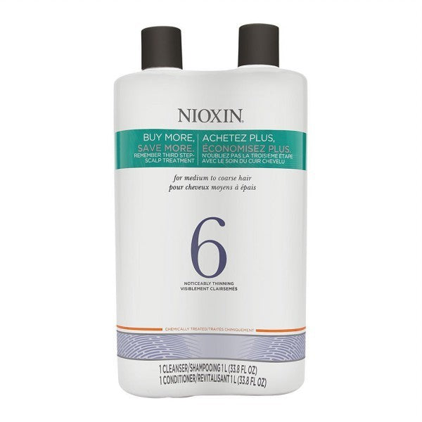 Nioxin System 6 Cleanser & Scalp Therapy Liter Duo by Nioxin
