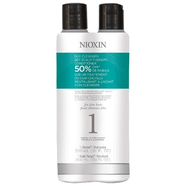Nioxin System 1 Cleanser & Scalp Therapy Duo by Nioxin