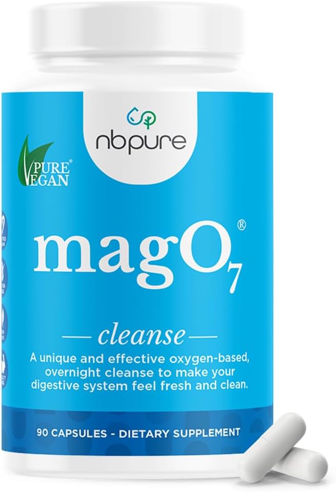 Overnight Colon Cleanse Capsules – Oxygenated Magnesium Detox Formula (90 Count)