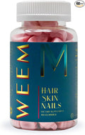 Vegan Hair, Skin & Nails Gummies – Extra Strength Biotin Formula for Faster Hair Growth, Stronger Nails & Radiant Skin (Raspberry Flavor)