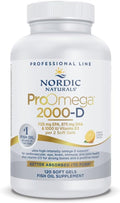 Ultra-Potency Omega-3 Fish Oil + Vitamin D3 Softgels – High EPA & DHA for Heart, Brain & Immune Support, Lemon Flavor, Non-GMO (120 Softgels)