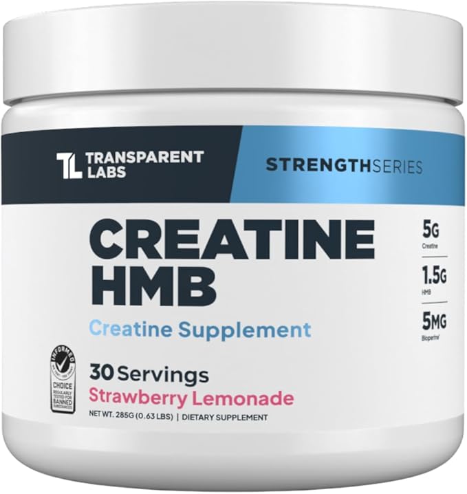 Advanced Creatine HMB Performance Powder – Muscle Growth, Strength & Lean Energy Formula (30 Servings, Strawberry Lemonade)