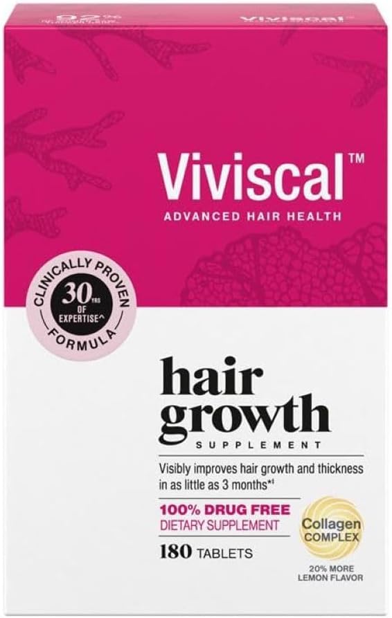 Women’s Hair Growth Support Tablets – Thicker, Fuller & Stronger Hair Formula (90-Day Supply)
