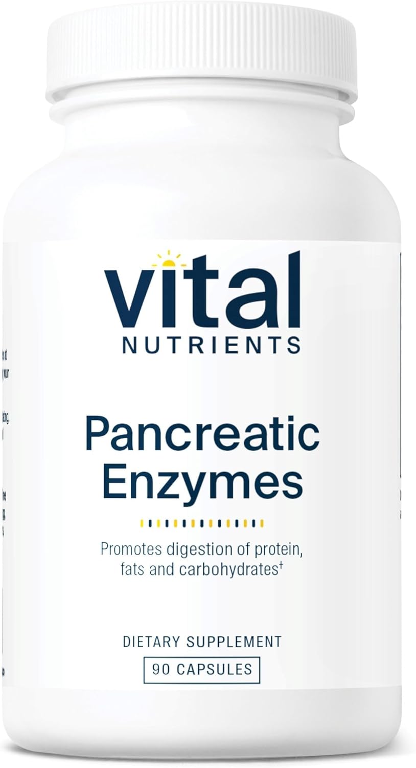 Full Strength Digestive Enzyme Capsules – 1000mg Pancreatin Blend (90 Count)