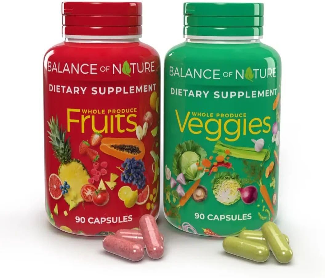 Daily Fruits & Veggies Capsules – Whole Food Superfood Blend for Complete Nutrition (180 Capsules Set)