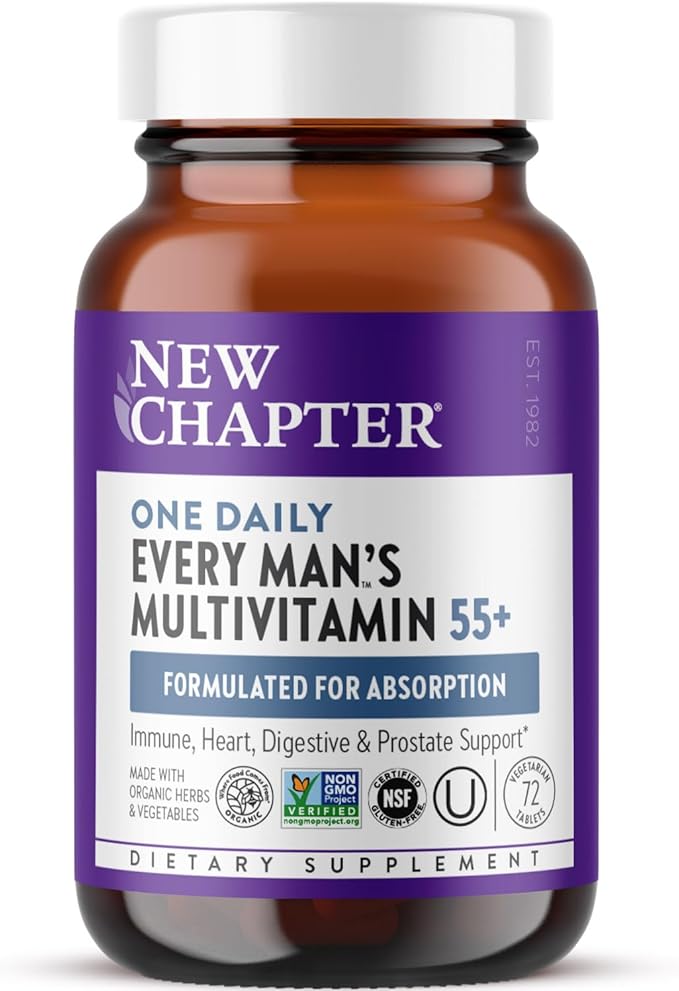 Advanced Men’s 55+ Daily Multivitamin – Complete Brain, Heart & Immune Support Formula (72 Tablets)