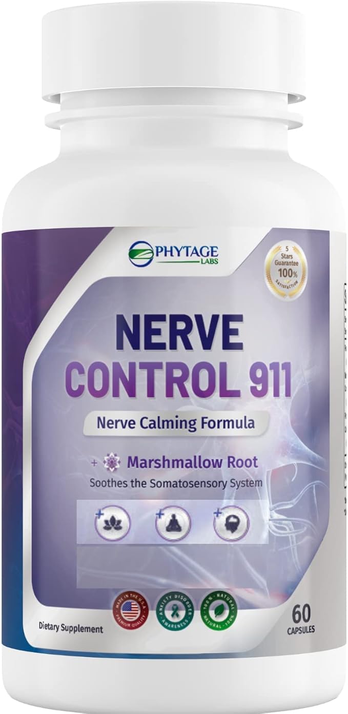Natural Nerve Support Complex – Plant-Based Neurological Health & Mobility Formula (60 Capsules)