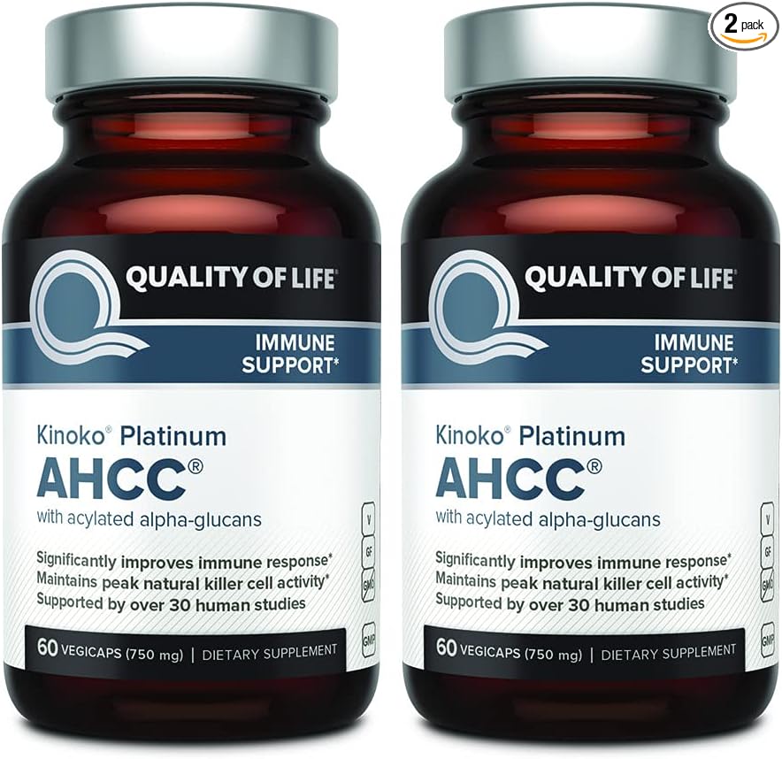 UltraShield Mushroom Immune Complex – Advanced AHCC Defense Formula (2-Pack, 120 Capsules)