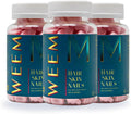 Beauty Boost Gummies – Hair, Skin & Nails Support | Biotin-Rich Vegan Formula | Stronger Hair, Clear Skin & Healthy Nails | 3-Pack