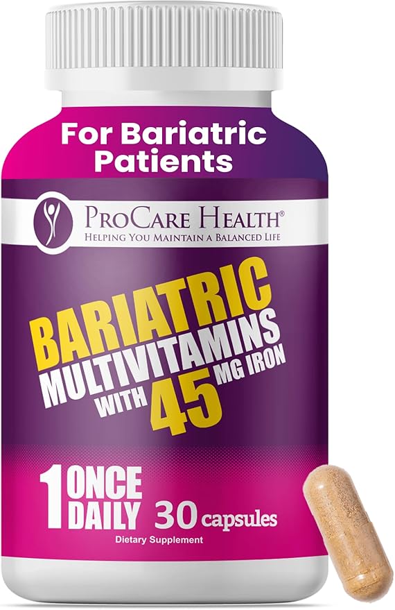 Bariatric Multivitamin with 45mg Iron – Once-Daily Post-Surgery Support for Energy, Immunity & Recovery (30 Capsules)