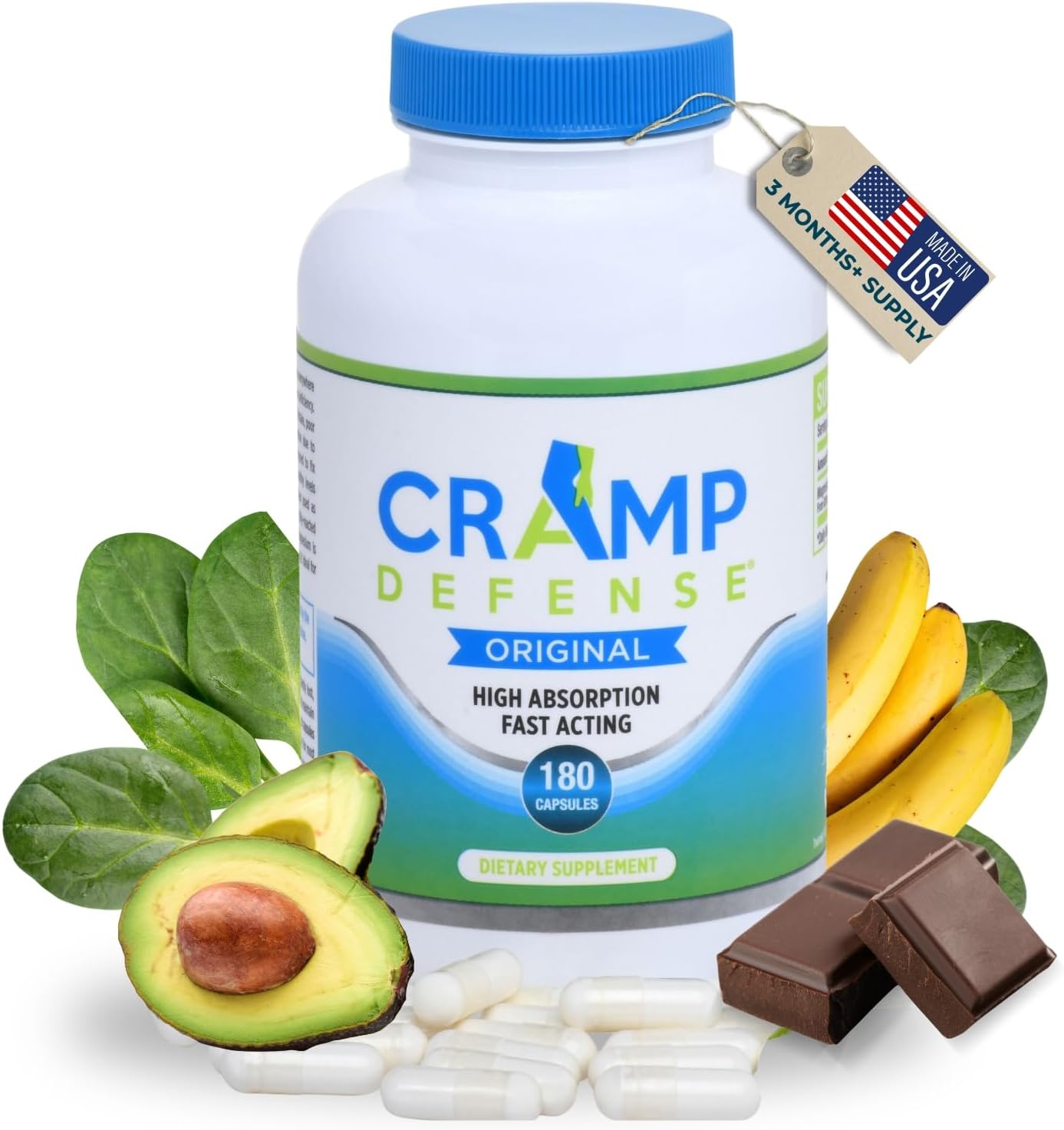 High-Absorption Magnesium Capsules – Advanced Muscle Cramp Relief & Recovery Support (180 Capsules)