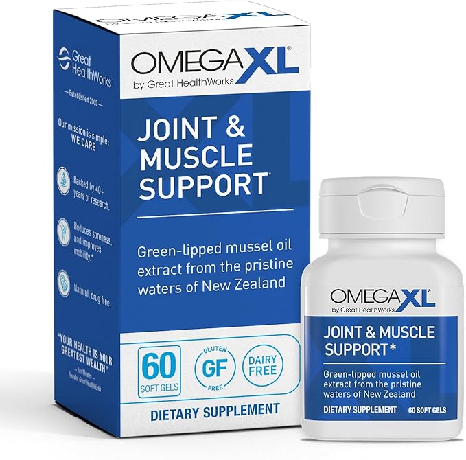 Advanced Joint Support Softgels – Green-Lipped Mussel Oil for Mobility, Muscle Comfort & Flexibility (60 Count)