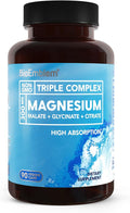 Triple Magnesium Complex 300mg Capsules – High Absorption Glycinate, Malate & Citrate Blend for Relaxation, Energy & Daily Wellness Support (90 Capsules)