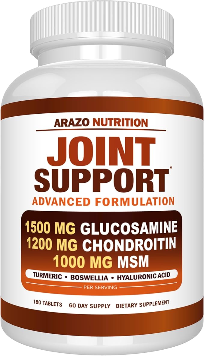 Advanced Joint Support Complex – Glucosamine, Chondroitin, MSM, Turmeric & Boswellia – Mobility, Flexibility & Cartilage Support Formula (180 Tablets)