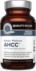 Premium Mushroom Immune Support Capsules – AHCC Blend for Immunity, Liver Health & Vitality (750mg, 60 Veggie Capsules)