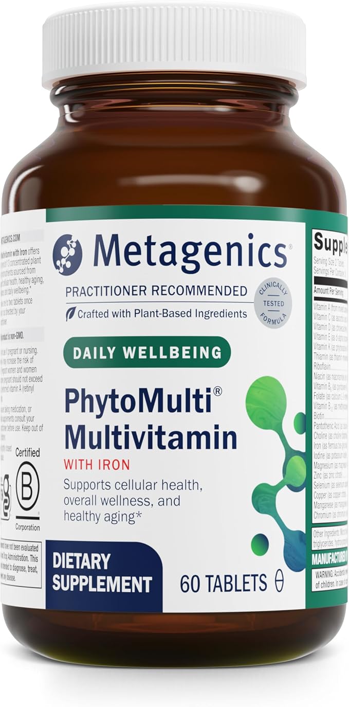 Advanced Daily Multivitamin with Iron – Methylfolate, Vitamins A–K & Phytonutrient Blend for Energy & Immune Support (60 Tablets)