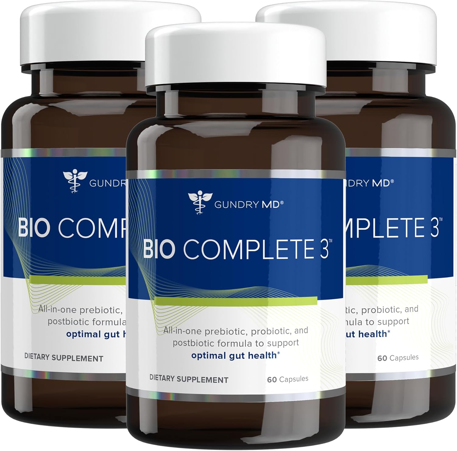 Premium Gut Balance Complex – 3-in-1 Prebiotic, Probiotic & Postbiotic Capsules | Digestive Support, Energy Boost & Skin Health | 90-Day Supply