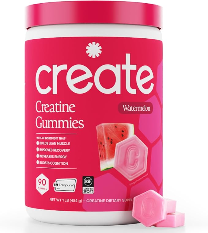Creatine Performance Gummies – Strength, Endurance & Focus Boost (1.5g Per Gummy, 90 Vegan Gummies, Watermelon)