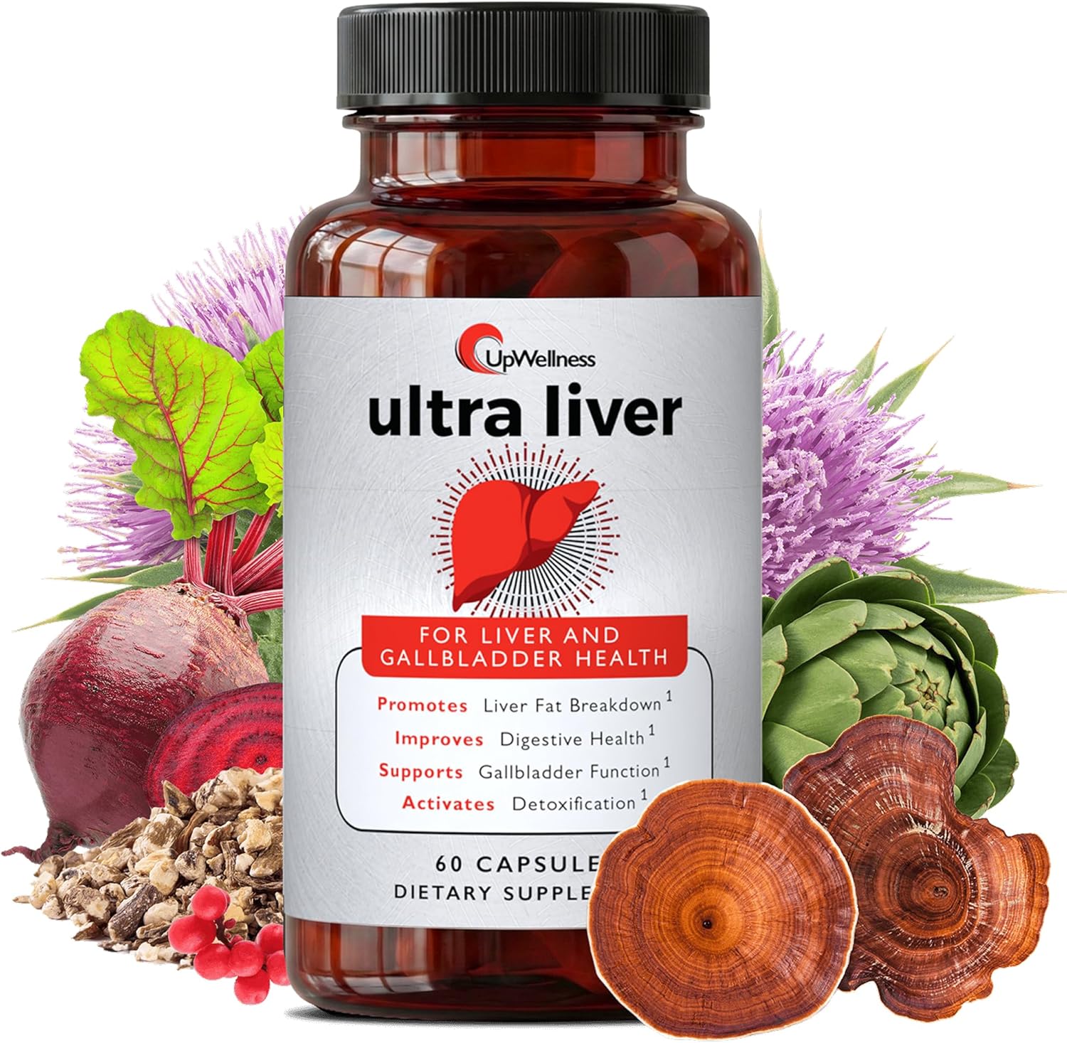 Advanced Liver Support Complex – Detox, Repair & Gallbladder Health Formula | TMG, NAC & Herbal Blend | Energy & Immunity Boost | 60 Capsules