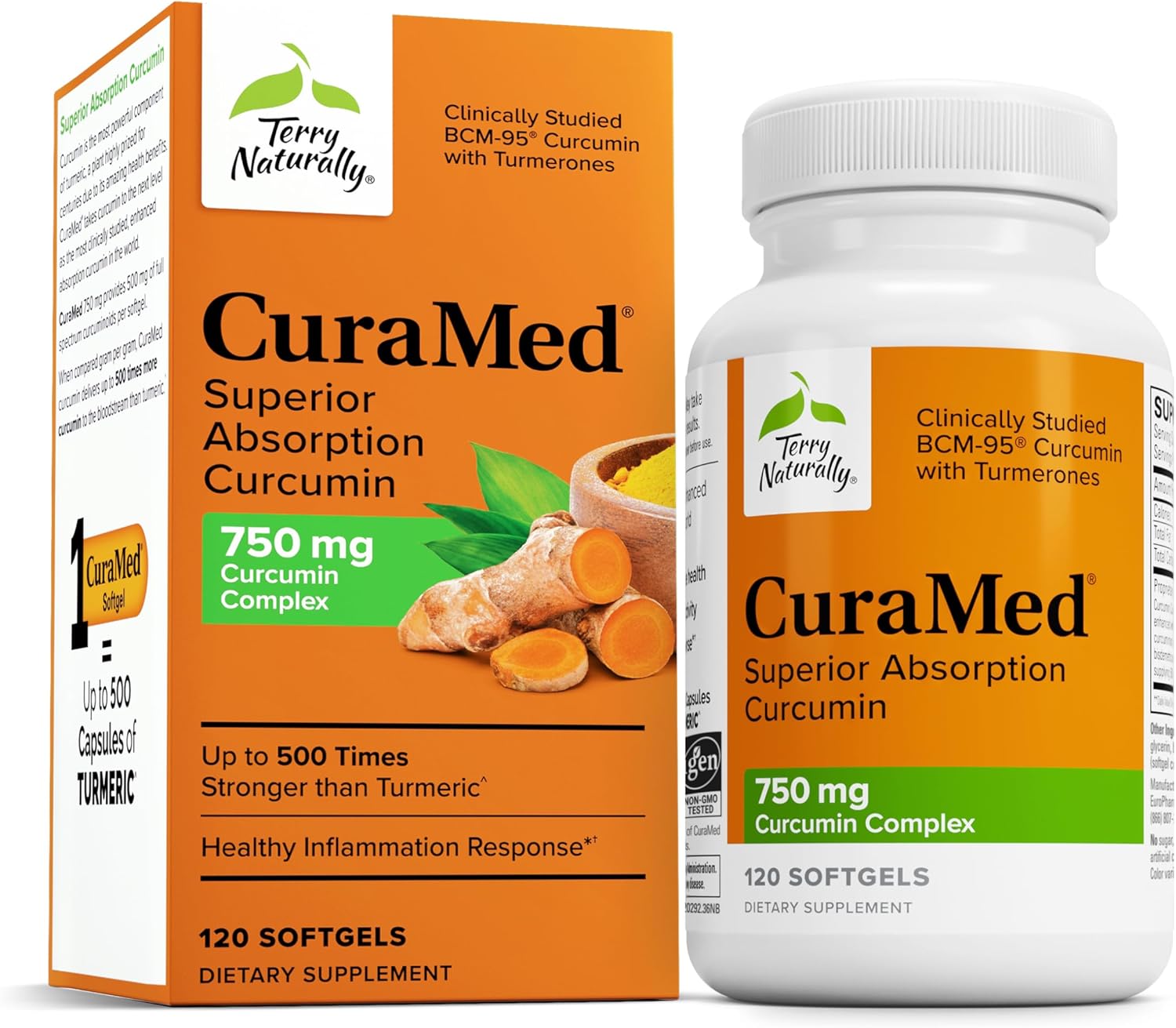 High-Potency Curcumin Softgels – Antioxidant Support for Brain, Heart & Immune Health (120 Softgels)