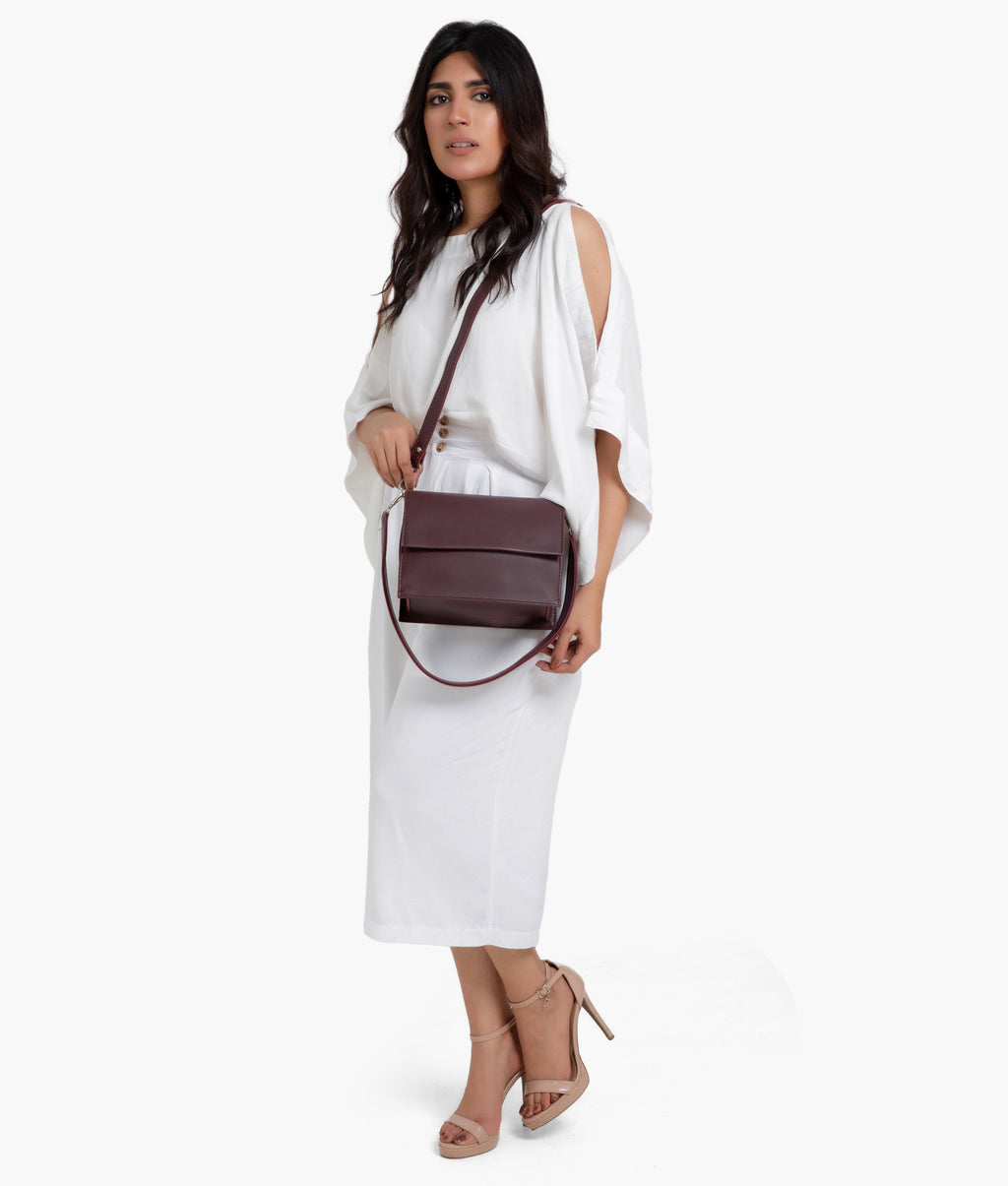 LumaVex - Burgundy mini cross-body bag
