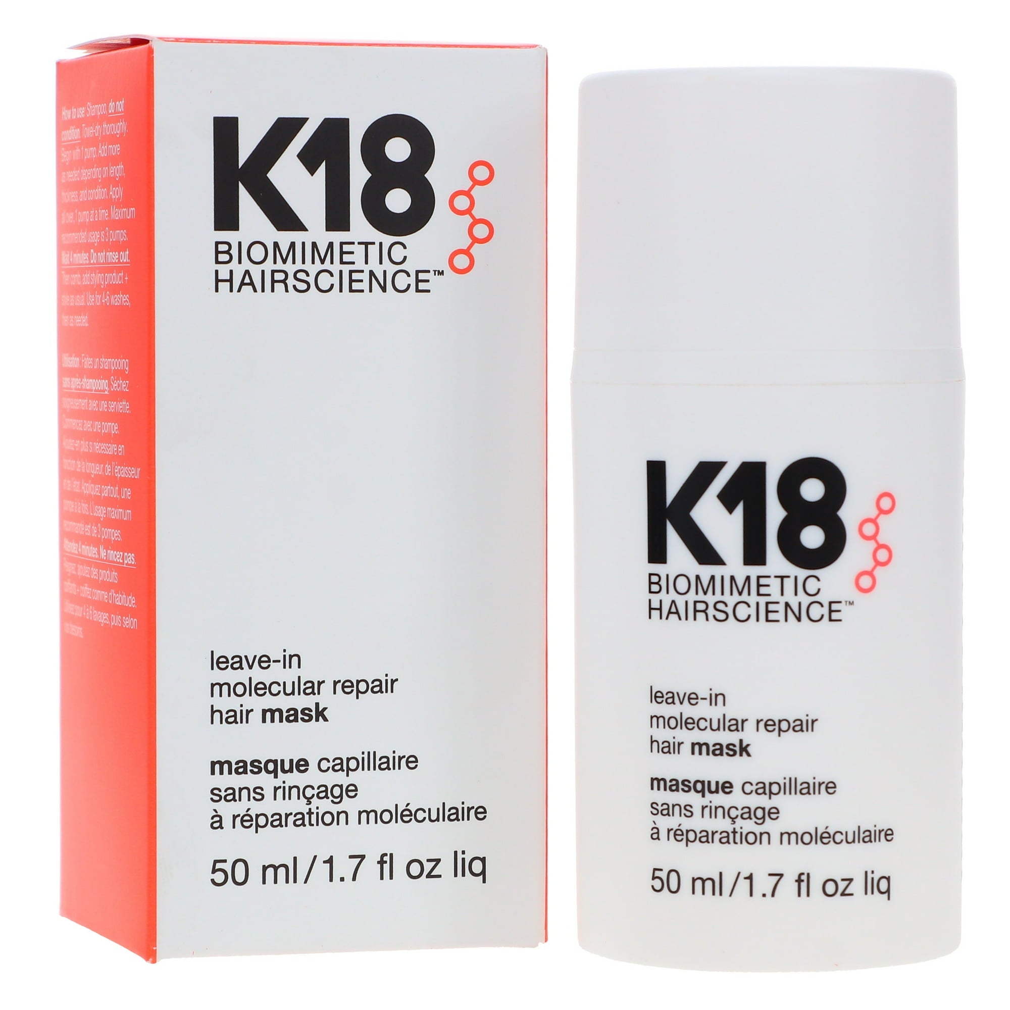 Pro Molecular Repair Leave-In Hair Mask – Deep Damage Repair Treatment for Dry, Colored & Heat-Damaged Hair – Strength, Smoothness & Shine (1.7 oz)