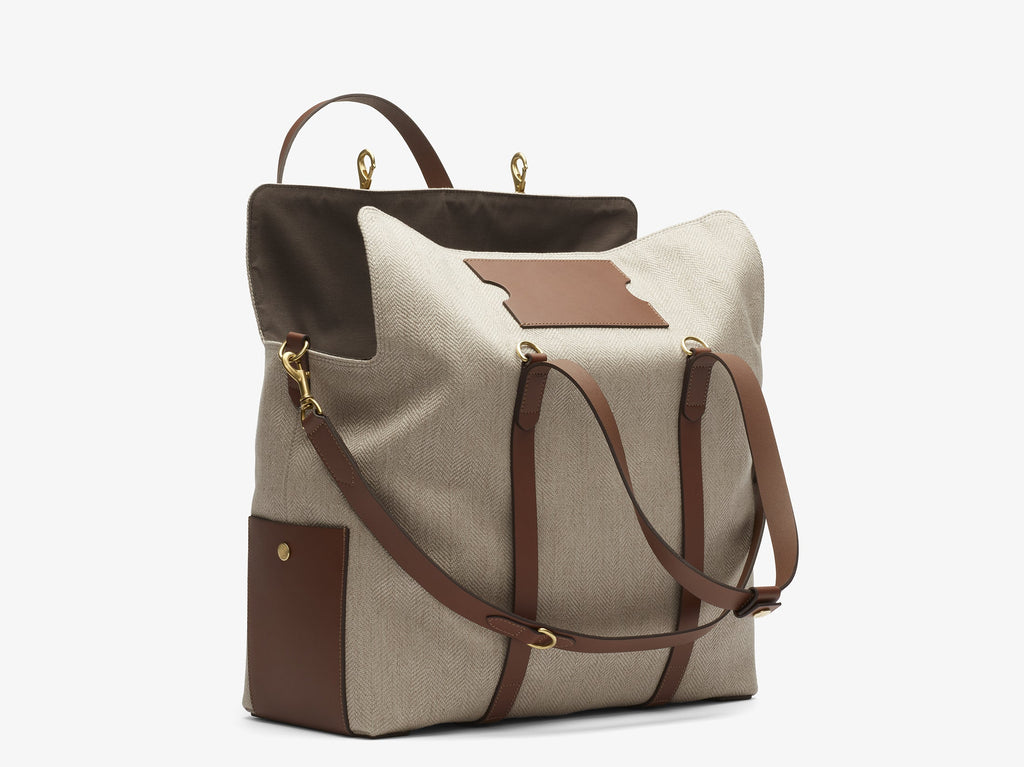 LumaVex - Mega Tote - Grand Herringbone/Cuoio