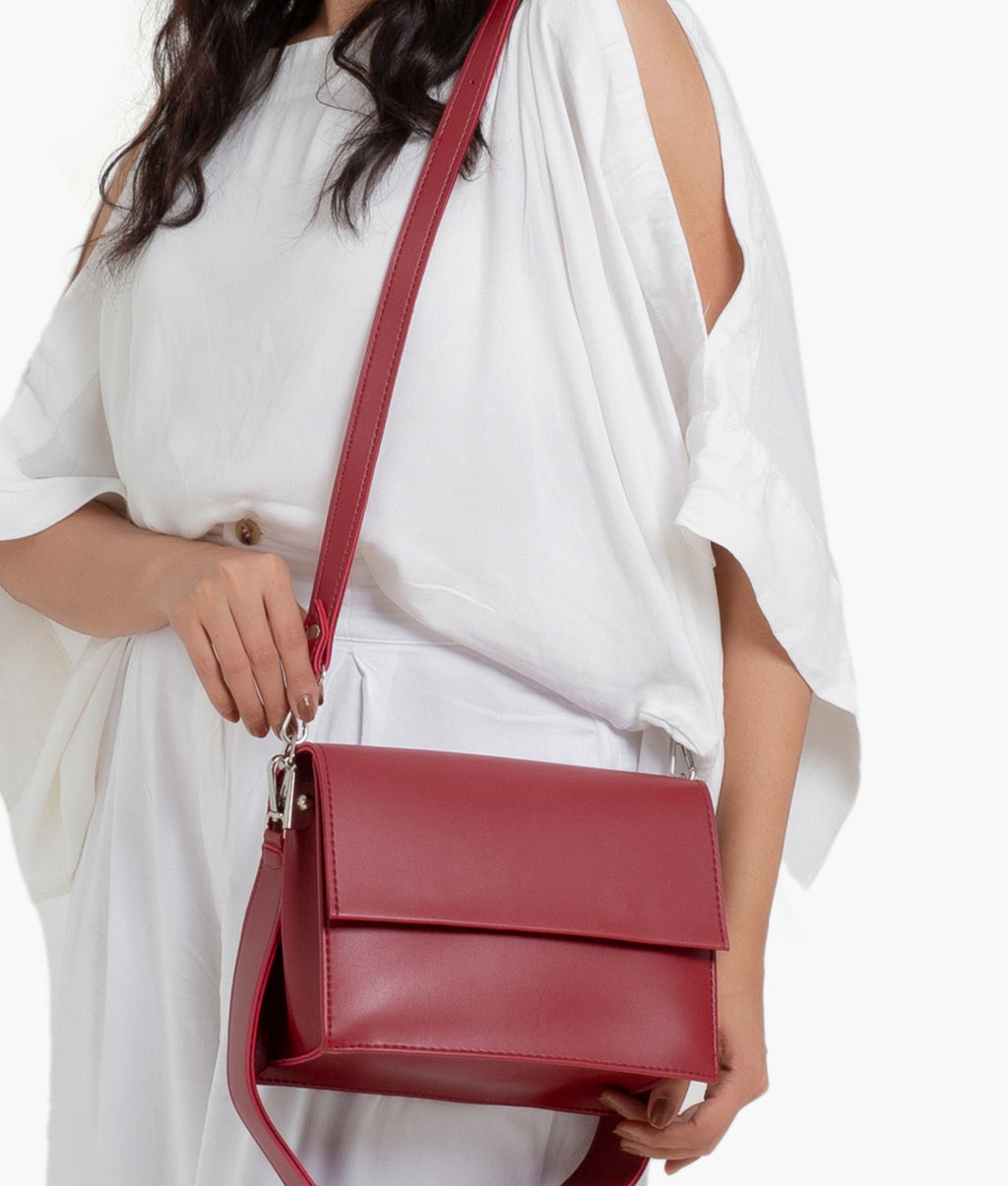 LumaVex - Maroon mini cross-body bag