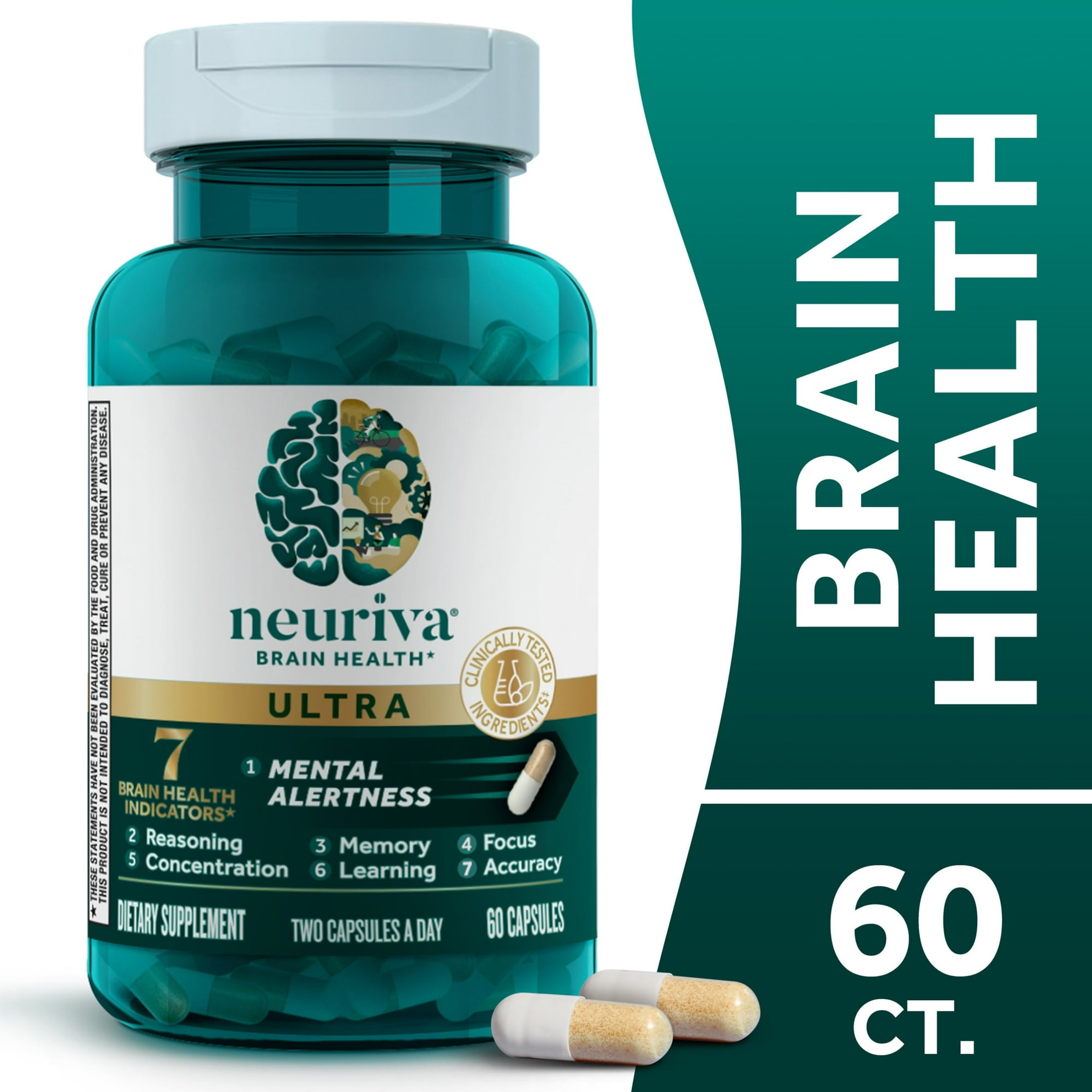 Advanced Brain Boost Capsules – Memory, Focus & Mental Clarity Support (Caffeine-Free Nootropic Formula)