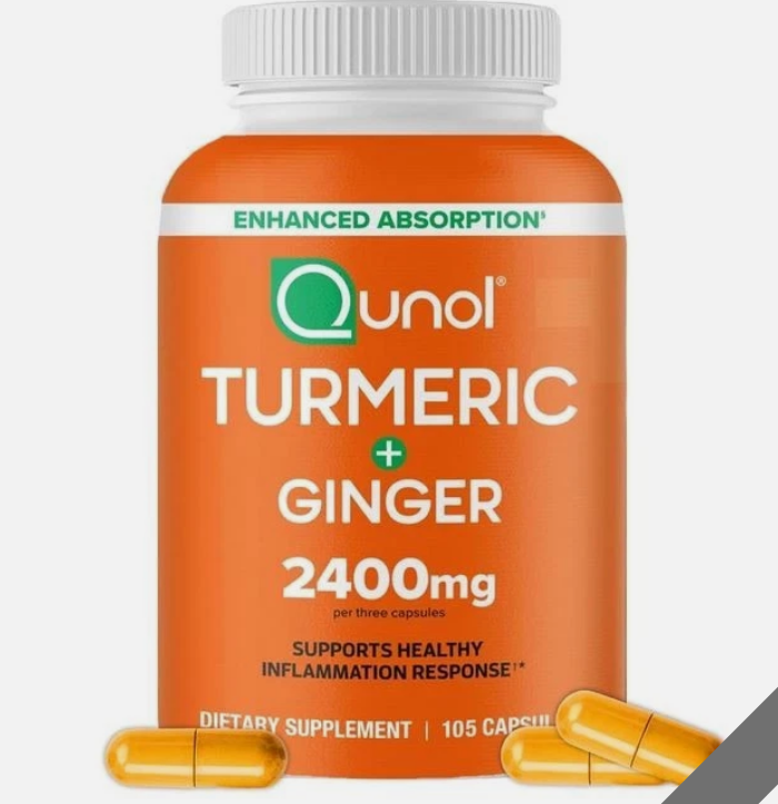 Extra Strength Turmeric Curcumin Capsules – 2400mg with Black Pepper & Ginger for Joint & Inflammation Support (105 Capsules)