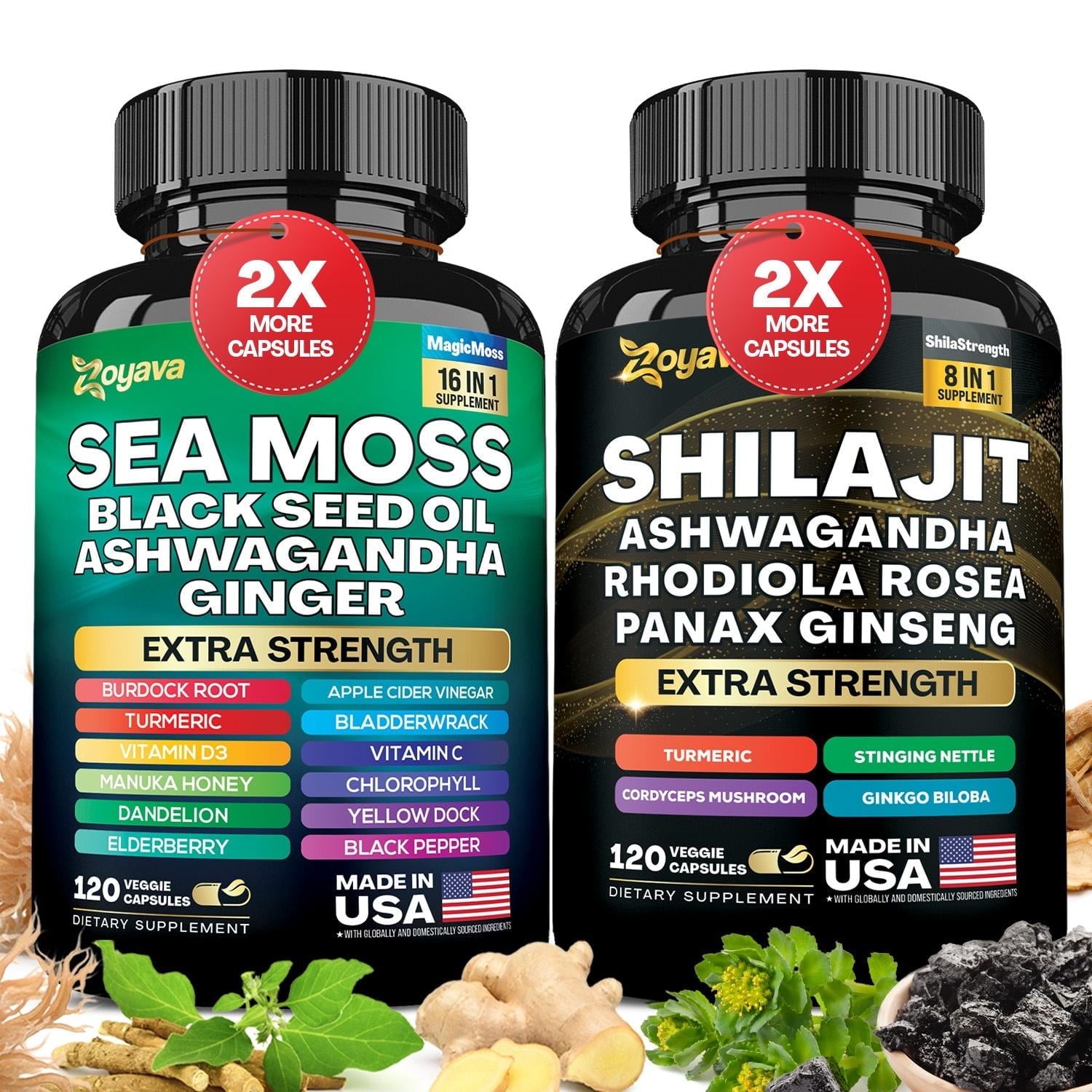 Vitality Fusion Superfood Complex – Sea Moss, Shilajit & Adaptogen Blend for Energy & Total Wellness (120 Capsules)