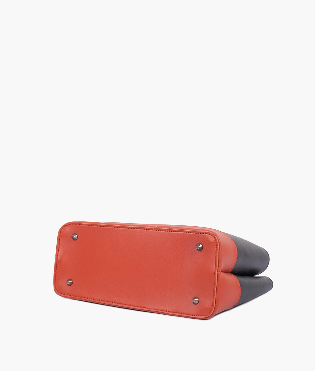 LumaVex - Black and rust multi-compartment shoulder bag
