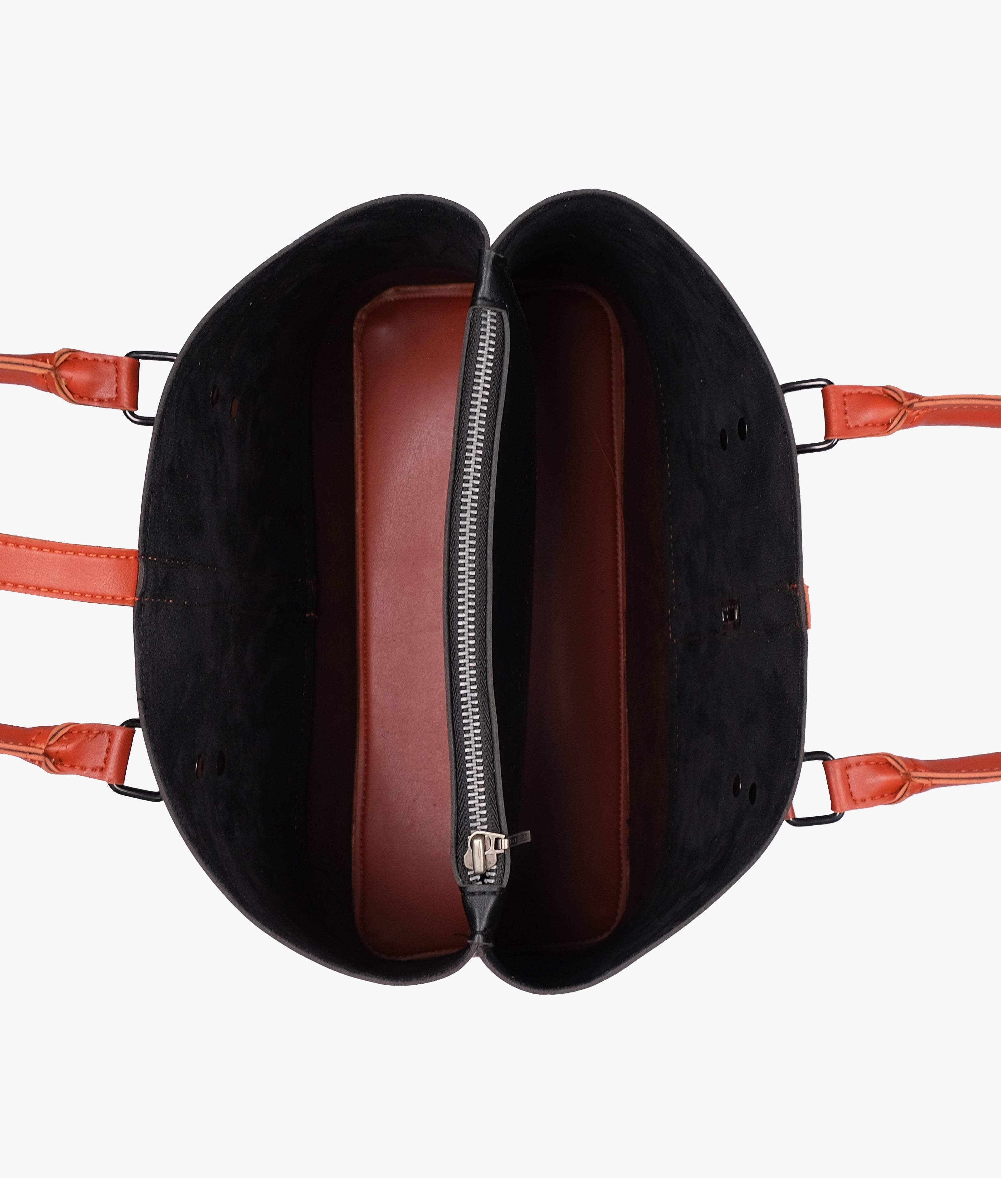 LumaVex - Black and rust multi-compartment shoulder bag
