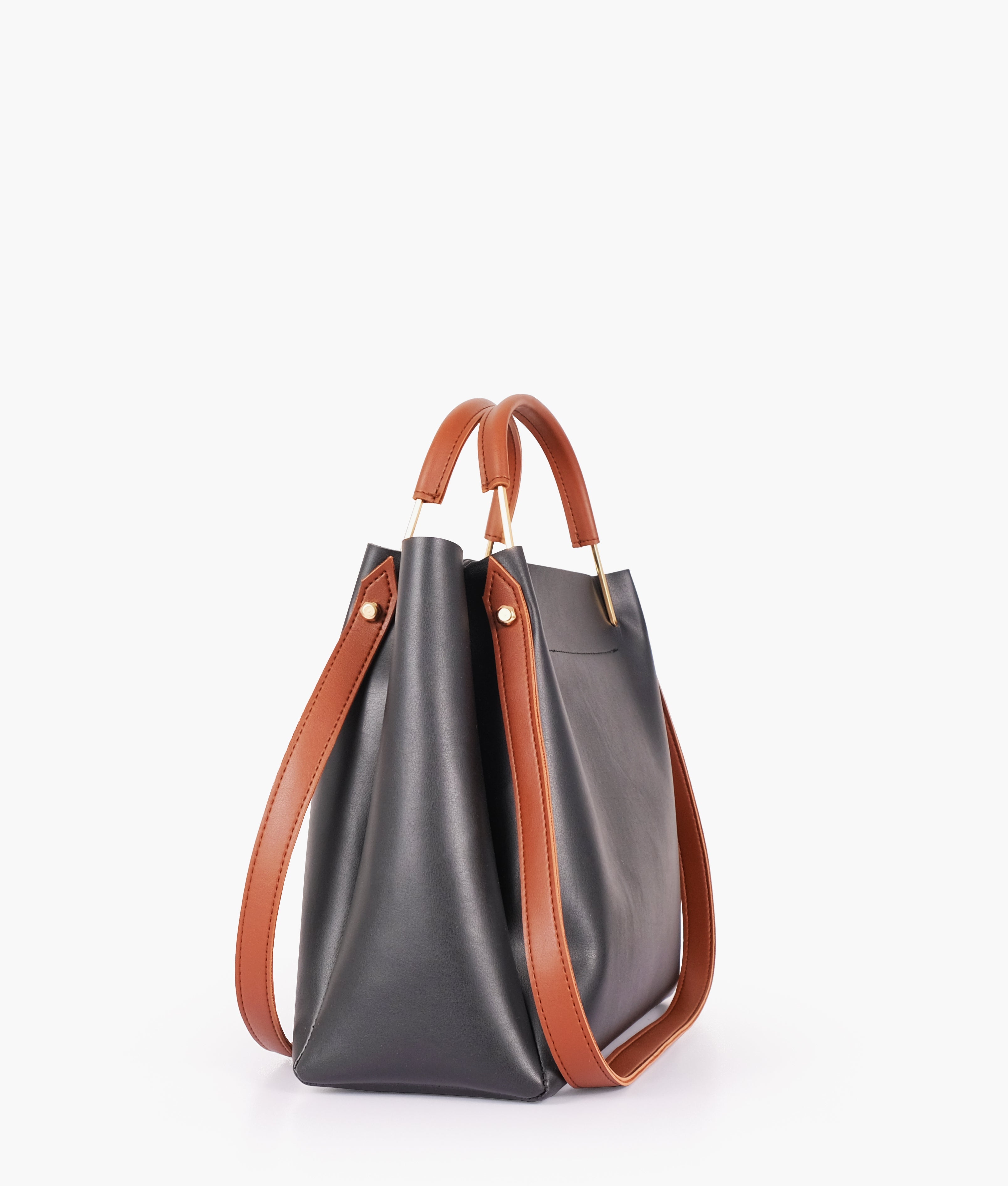 LumaVex - Black metal handle tote bag