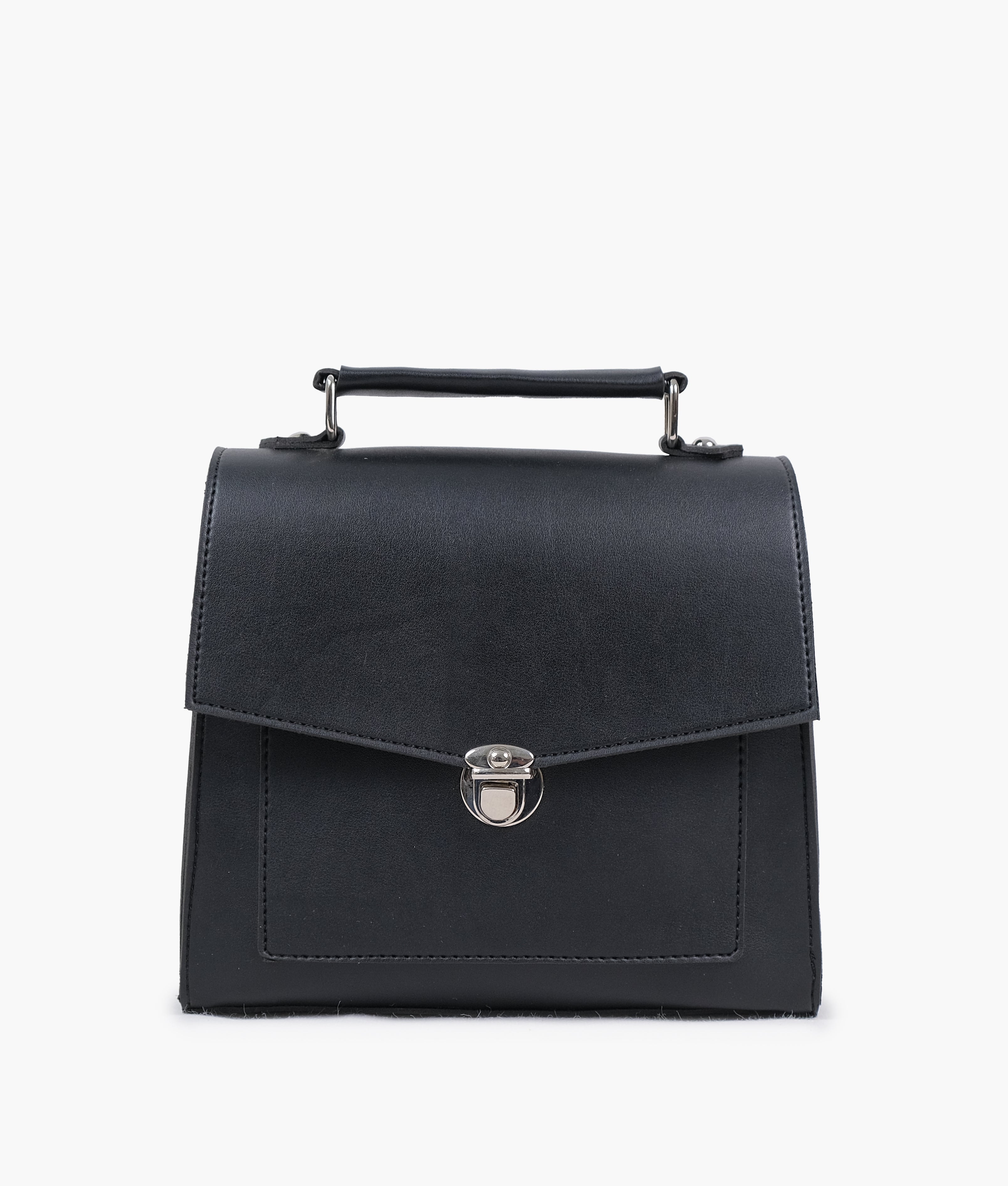 LumaVex - Black push-lock messenger bag