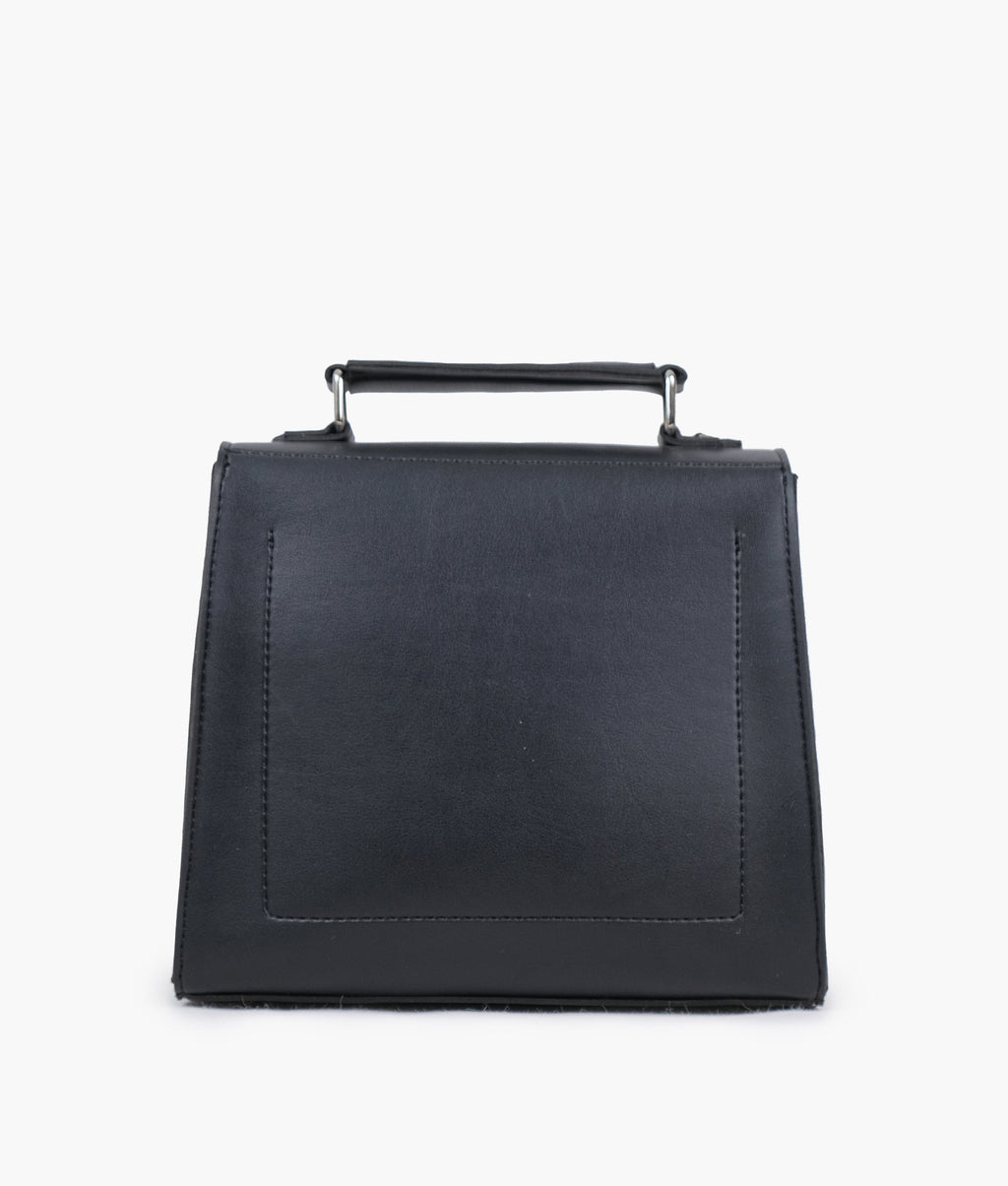 LumaVex - Black push-lock messenger bag