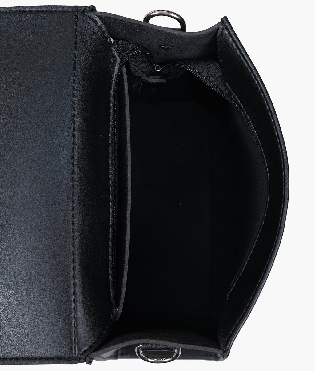 LumaVex - Black push-lock messenger bag