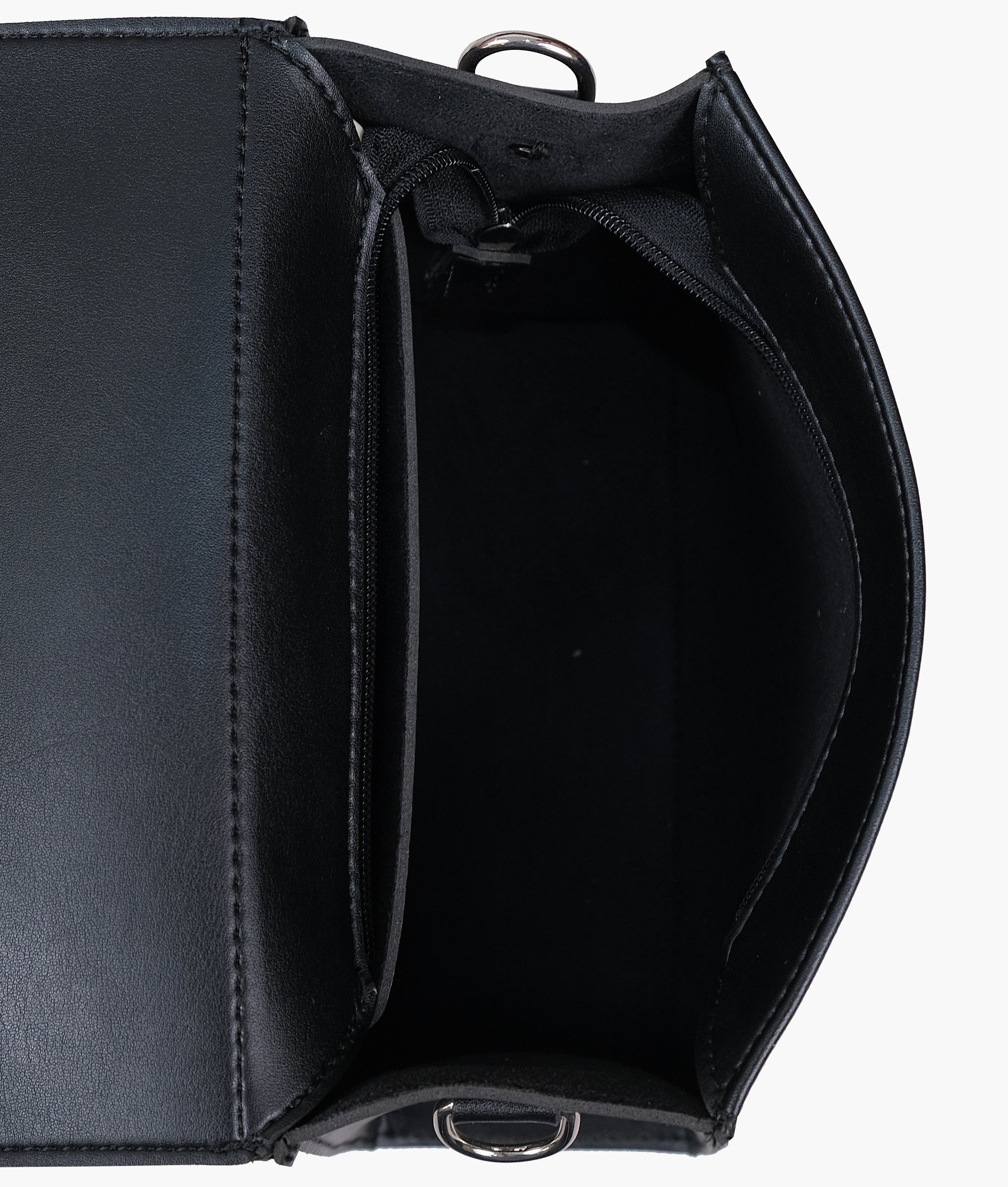 LumaVex - Black push-lock messenger bag