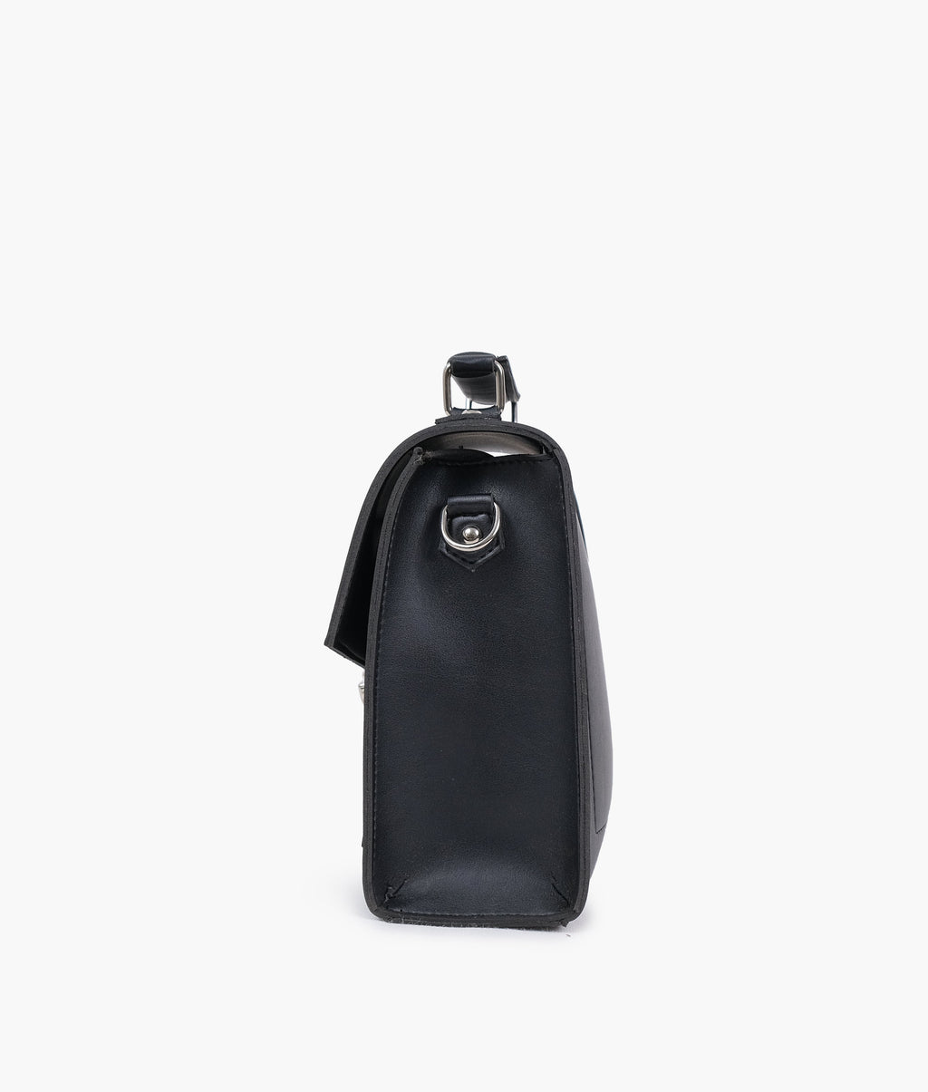 LumaVex - Black push-lock messenger bag