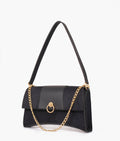 LumaVex - Black suede buckle envelope bag