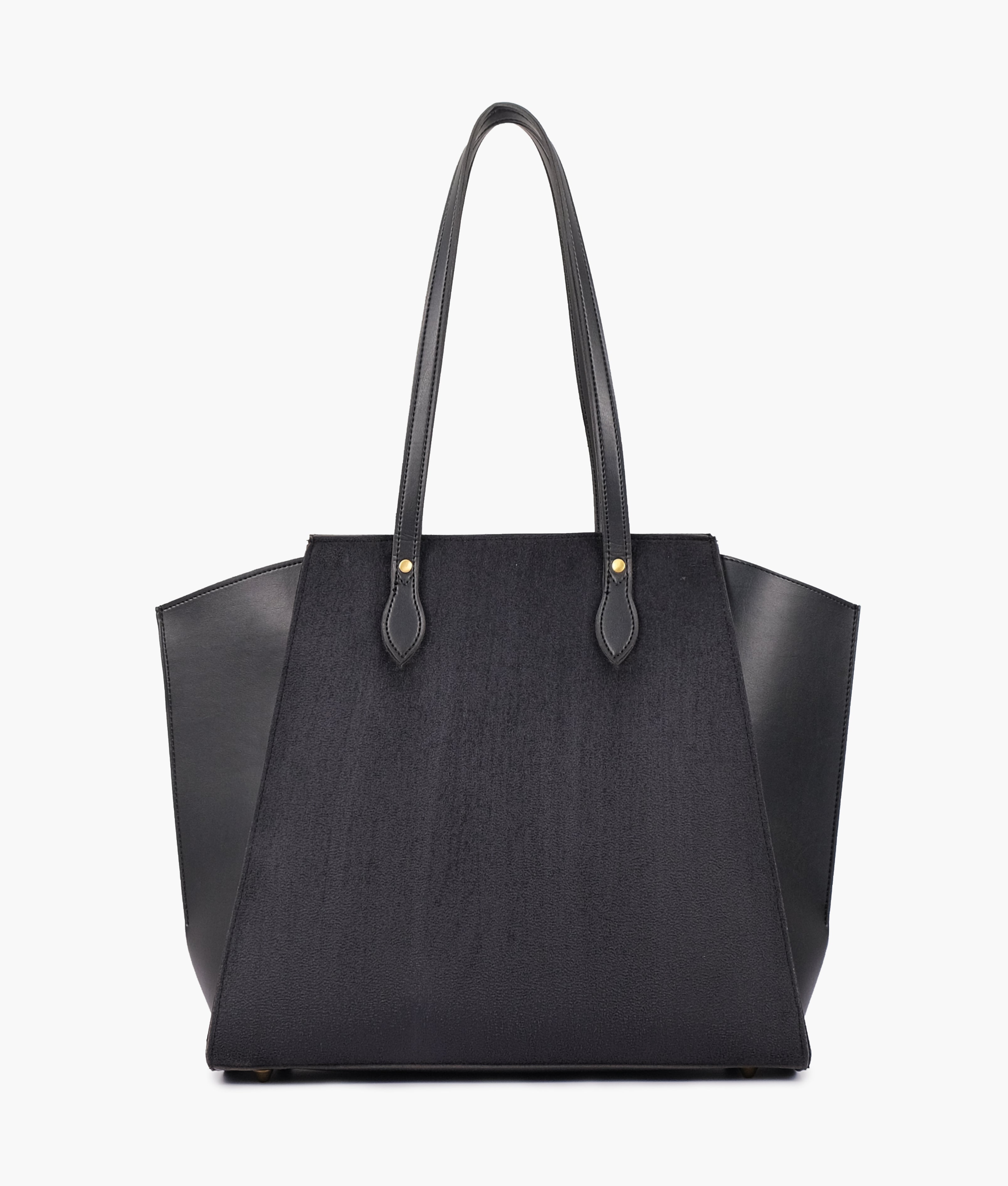LumaVex - Black suede classic tote bag