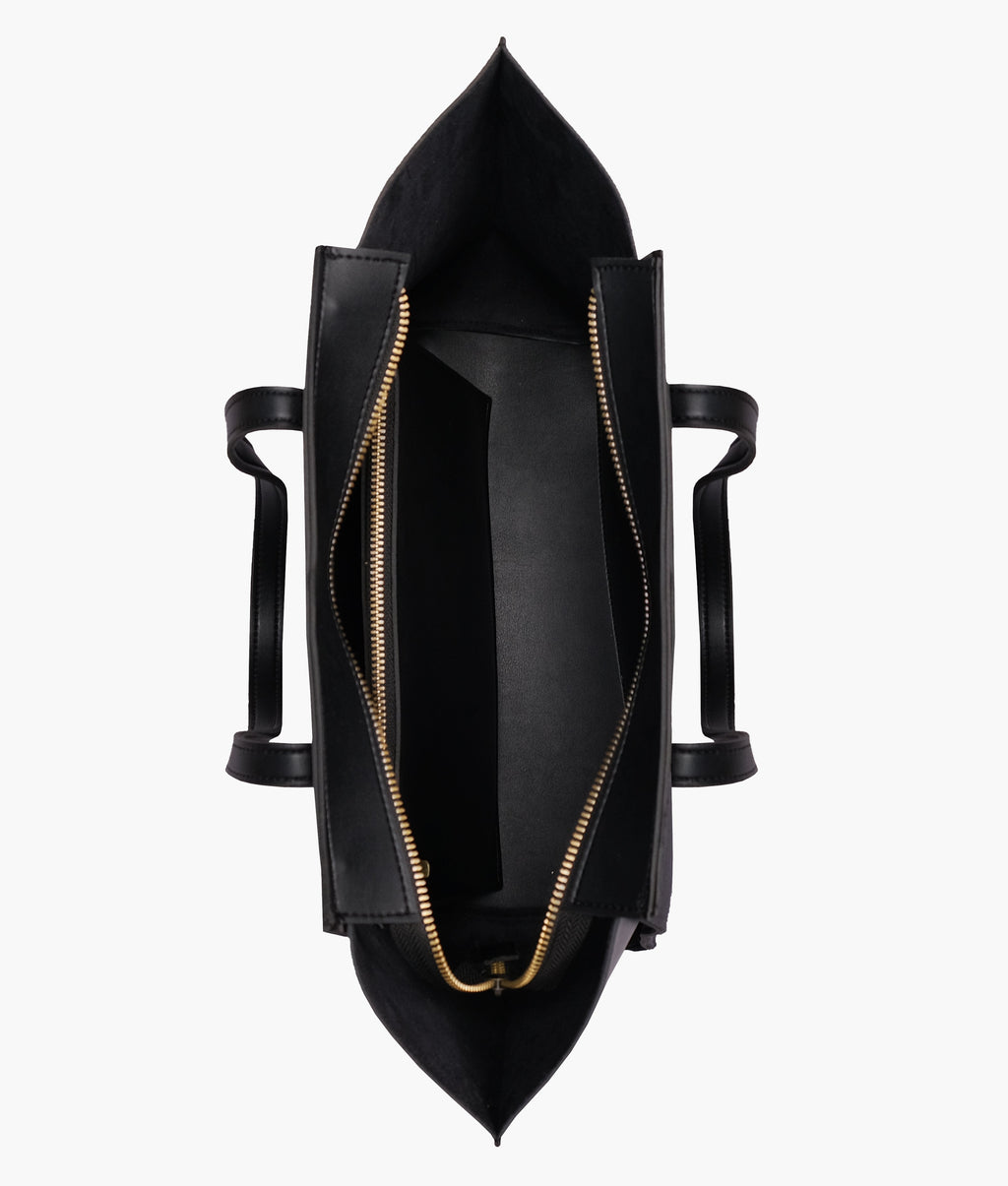 LumaVex - Black suede classic tote bag