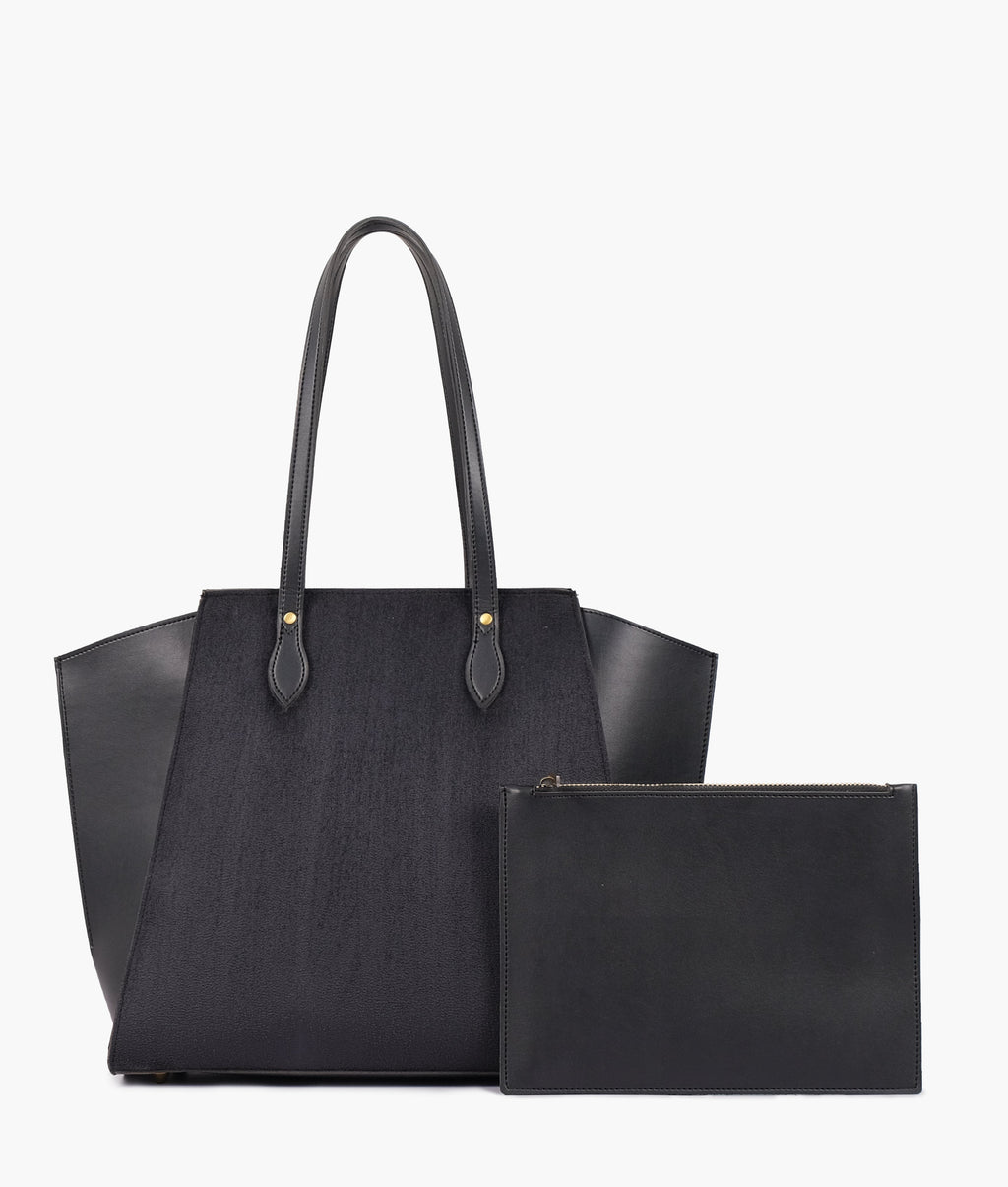LumaVex - Black suede classic tote bag