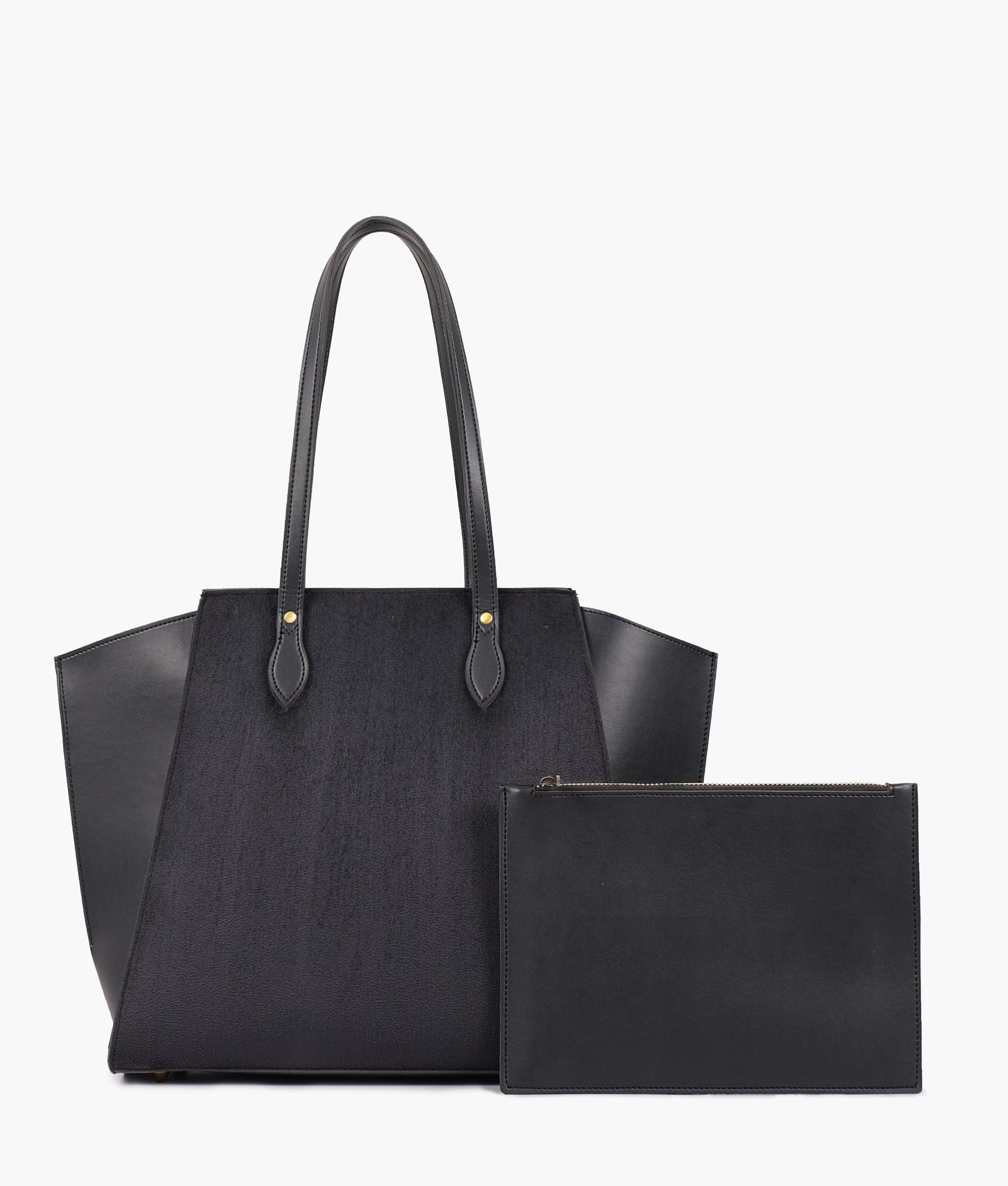 LumaVex - Black suede classic tote bag
