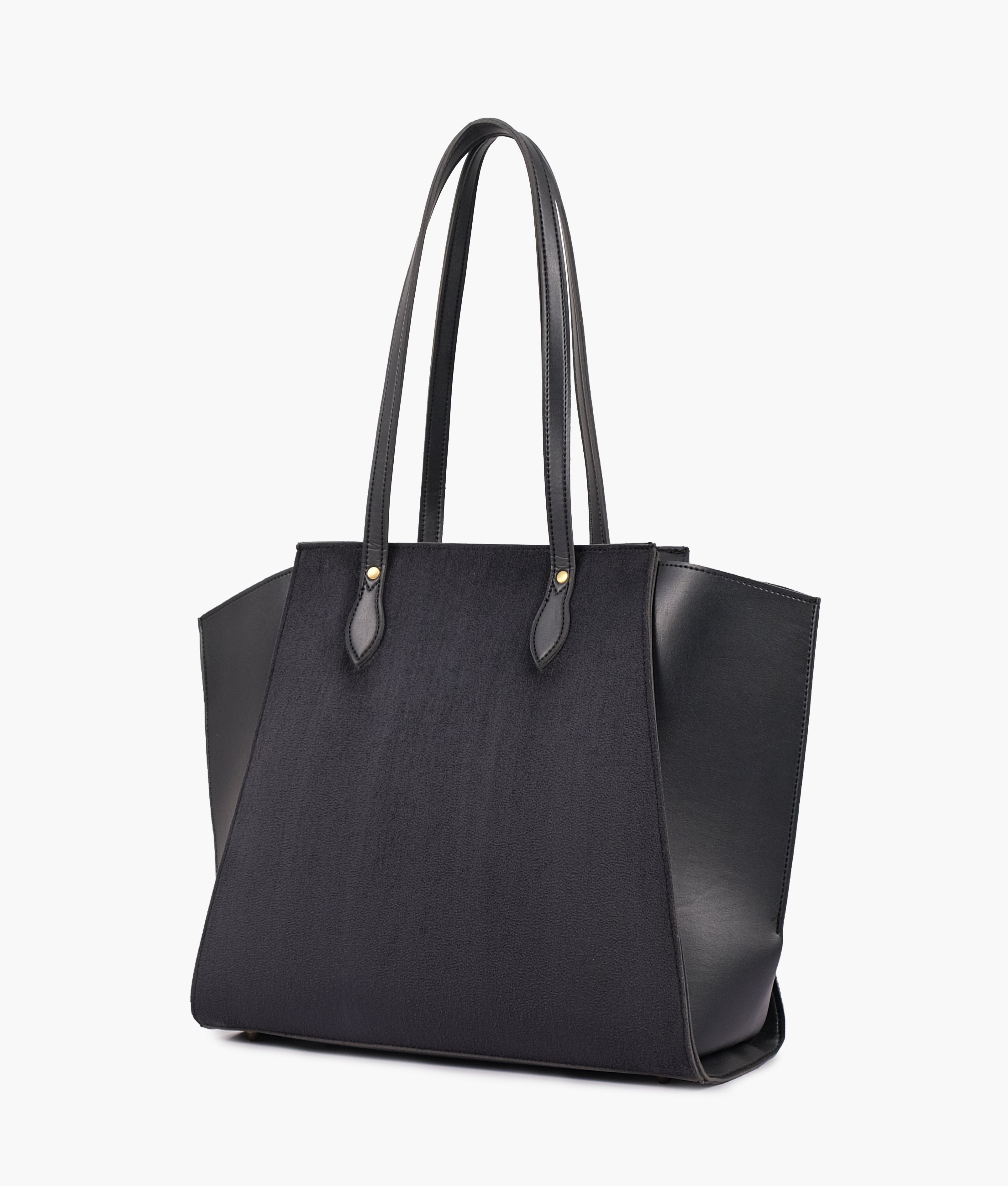 LumaVex - Black suede classic tote bag