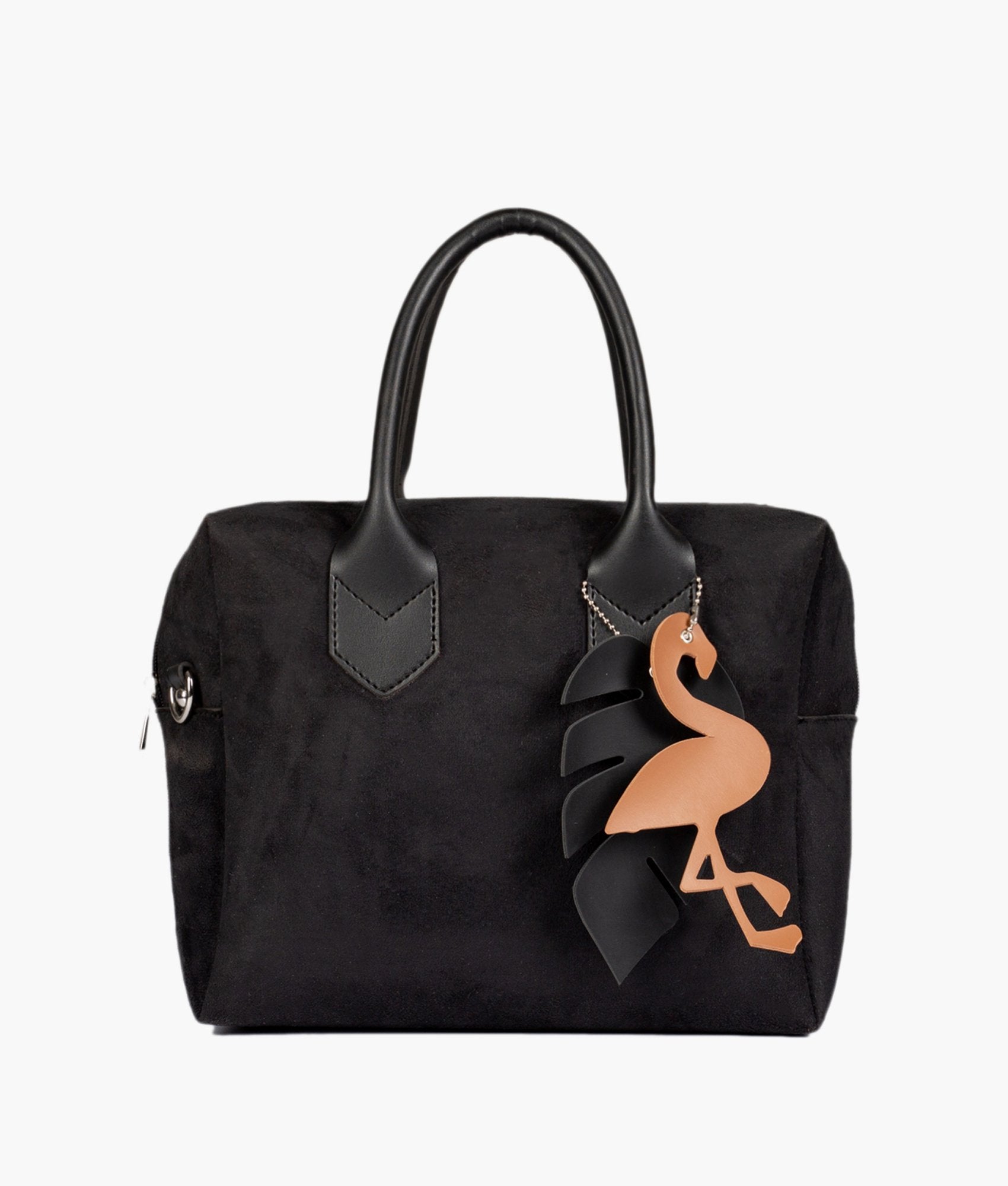 LumaVex - Black suede mini bowling bag