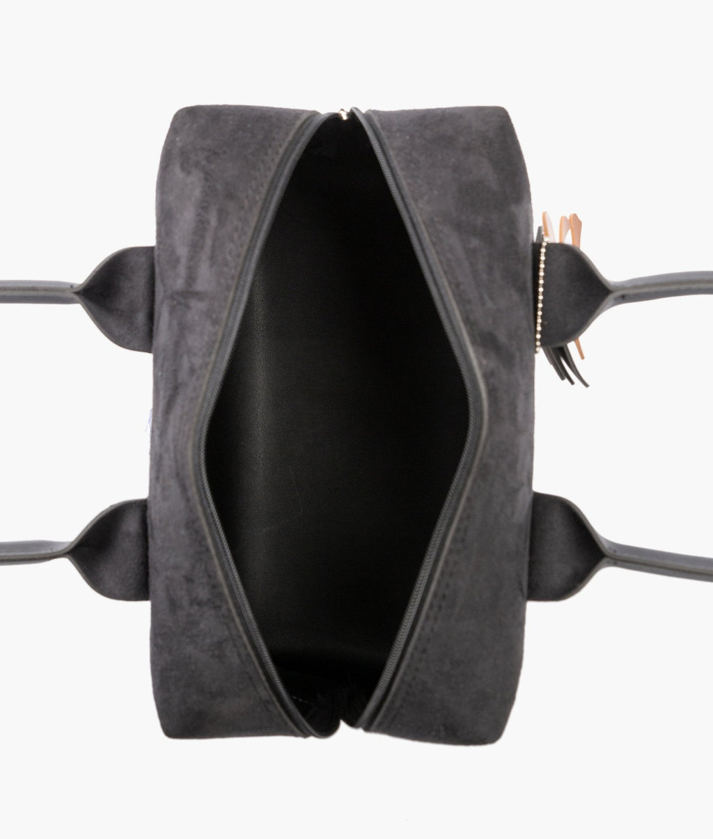 LumaVex - Black suede mini bowling bag