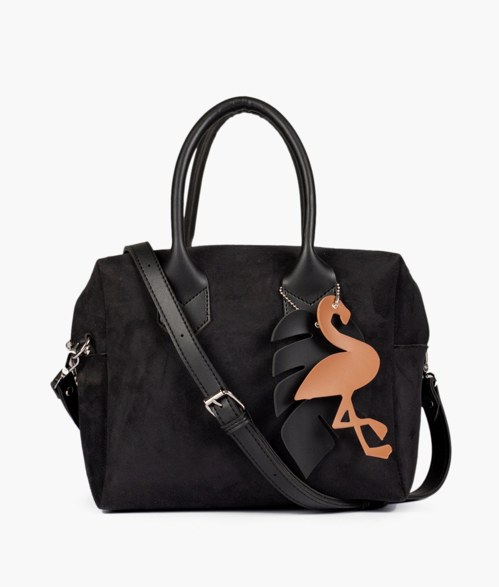 LumaVex - Black suede mini bowling bag
